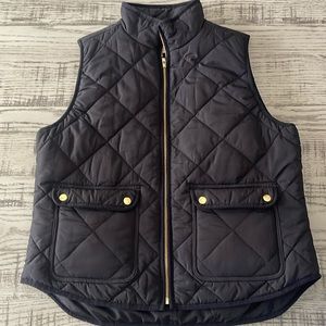 J Crew Women’s Quilted Vest - Size Large - Black